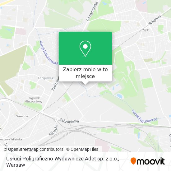 Mapa Usługi Poligraficzno Wydawnicze Adet sp. z o.o.