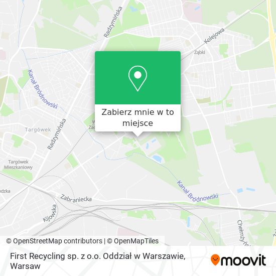 Mapa First Recycling sp. z o.o. Oddział w Warszawie