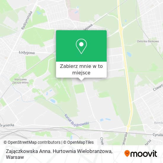 Mapa Zajączkowska Anna. Hurtownia Wielobranżowa