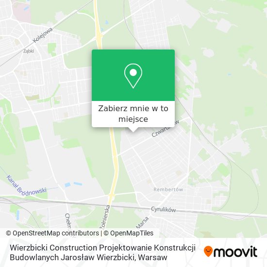 Mapa Wierzbicki Construction Projektowanie Konstrukcji Budowlanych Jarosław Wierzbicki