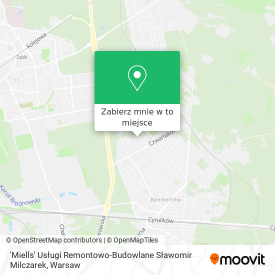 Mapa 'Miells' Usługi Remontowo-Budowlane Sławomir Milczarek