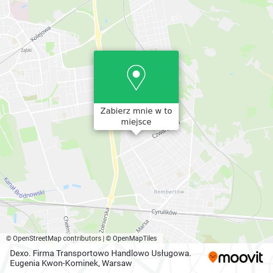 Mapa Dexo. Firma Transportowo Handlowo Usługowa. Eugenia Kwon-Kominek