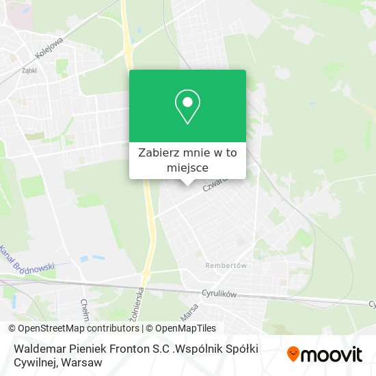 Mapa Waldemar Pieniek Fronton S.C .Wspólnik Spółki Cywilnej