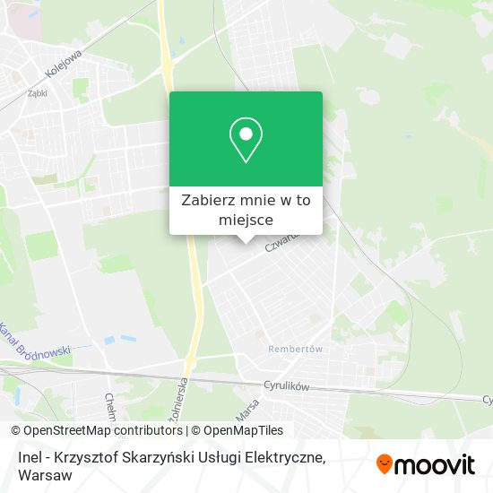 Mapa Inel - Krzysztof Skarzyński Usługi Elektryczne