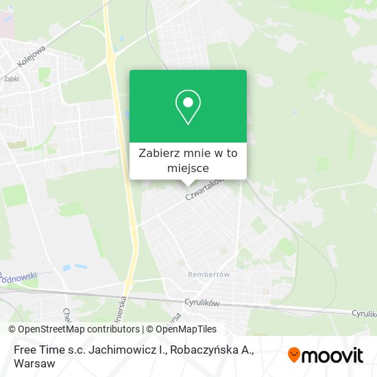 Mapa Free Time s.c. Jachimowicz I., Robaczyńska A.