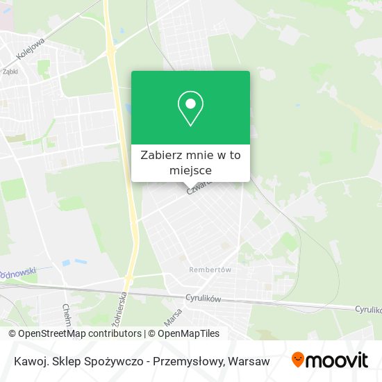 Mapa Kawoj. Sklep Spożywczo - Przemysłowy