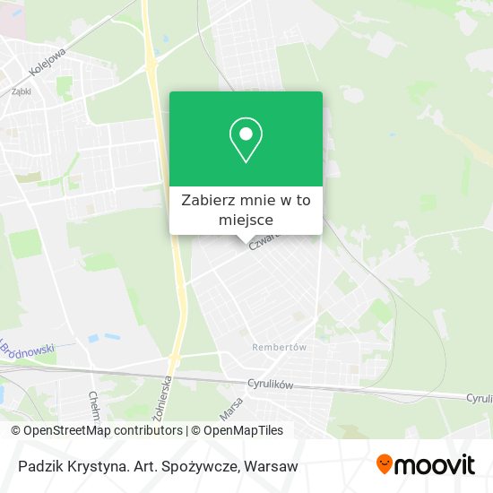 Mapa Padzik Krystyna. Art. Spożywcze