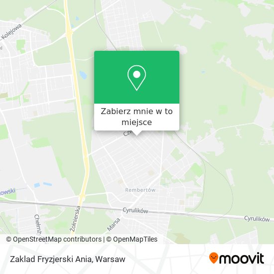 Mapa Zaklad Fryzjerski Ania