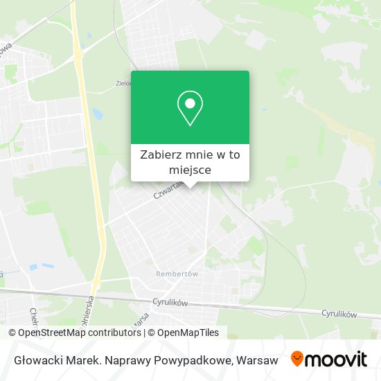 Mapa Głowacki Marek. Naprawy Powypadkowe