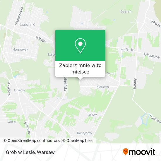 Mapa Grób w Lesie