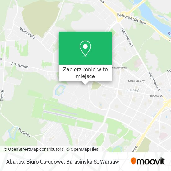 Mapa Abakus. Biuro Usługowe. Barasińska S.