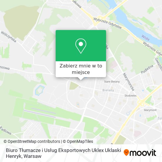 Mapa Biuro Tłumacze i Usług Eksportowych Uklex Uklaski Henryk