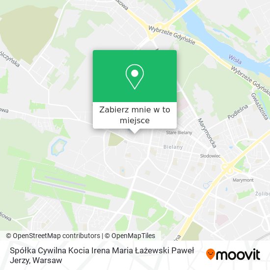 Mapa Spółka Cywilna Kocia Irena Maria Łażewski Paweł Jerzy