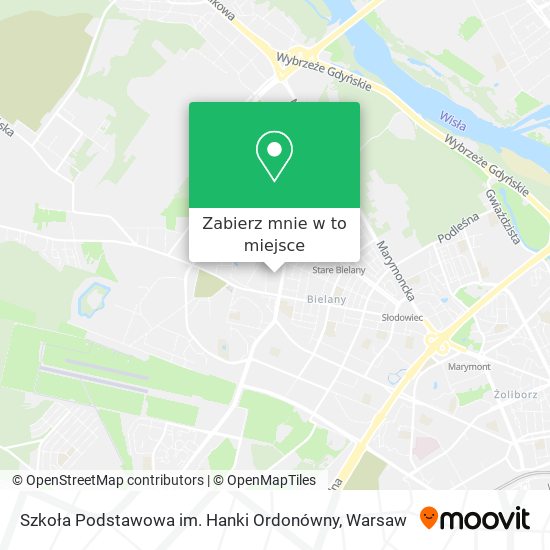 Mapa Szkoła Podstawowa im. Hanki Ordonówny