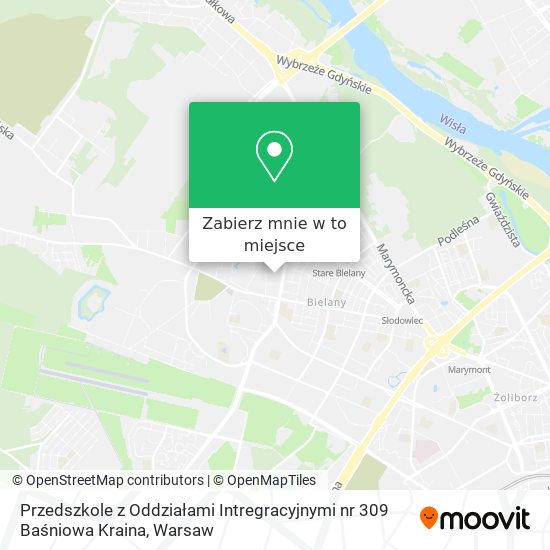 Mapa Przedszkole z Oddziałami Intregracyjnymi nr 309 Baśniowa Kraina