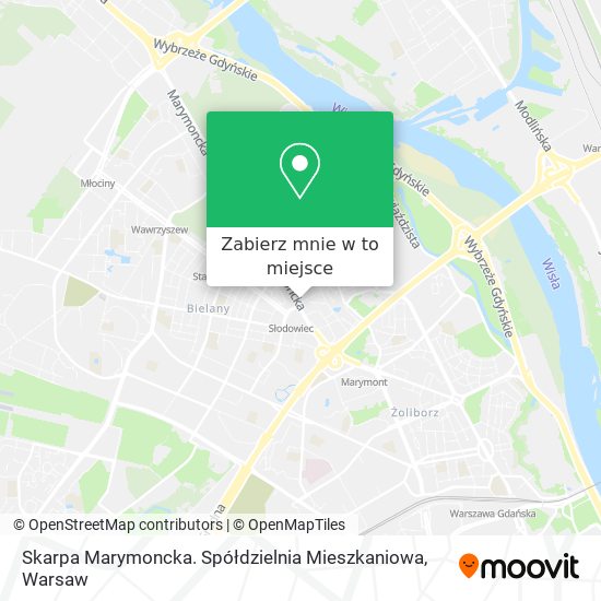 Mapa Skarpa Marymoncka. Spółdzielnia Mieszkaniowa