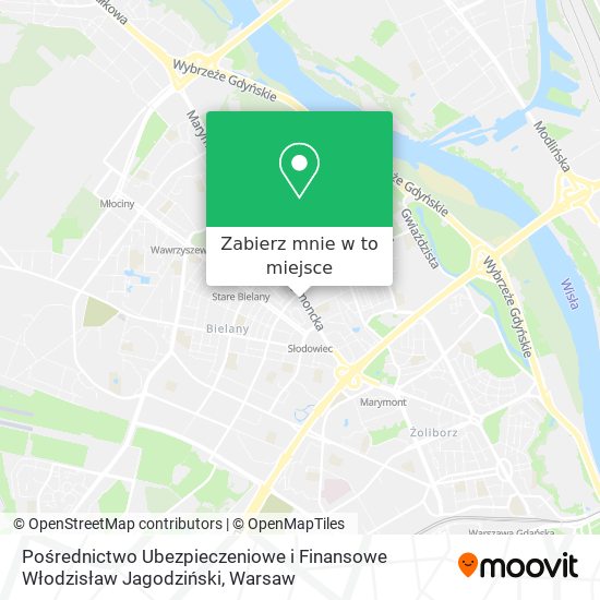 Mapa Pośrednictwo Ubezpieczeniowe i Finansowe Włodzisław Jagodziński