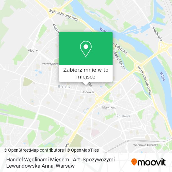 Mapa Handel Wędlinami Mięsem i Art. Spożywczymi Lewandowska Anna