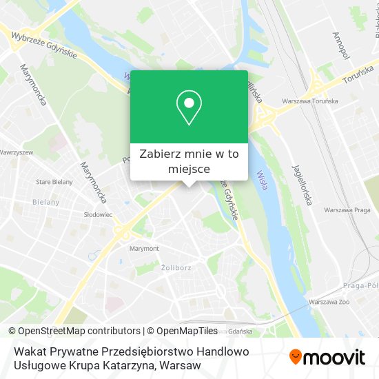 Mapa Wakat Prywatne Przedsiębiorstwo Handlowo Usługowe Krupa Katarzyna