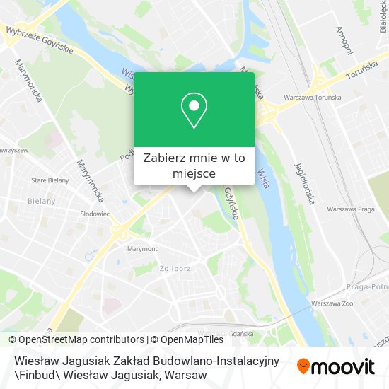 Mapa Wiesław Jagusiak Zakład Budowlano-Instalacyjny \Finbud\ Wiesław Jagusiak