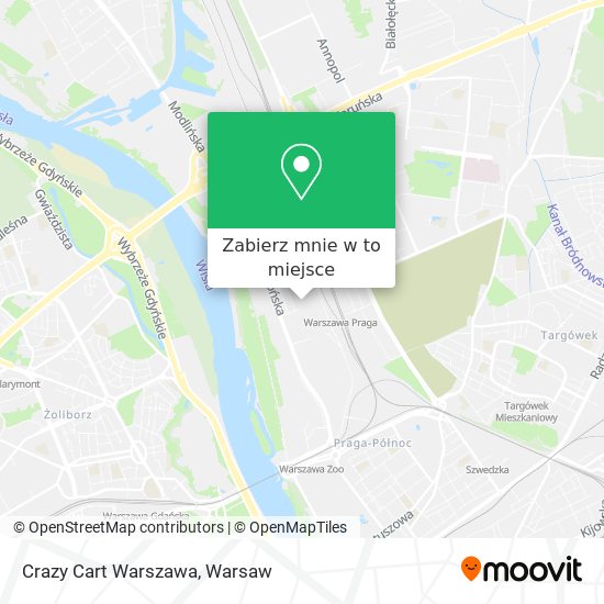 Mapa Crazy Cart Warszawa