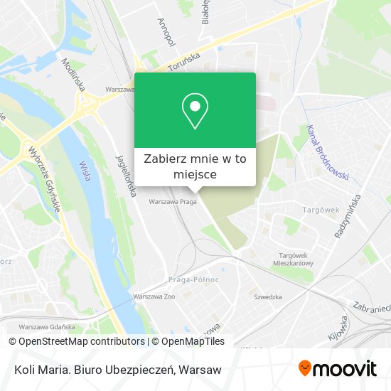 Mapa Koli Maria. Biuro Ubezpieczeń