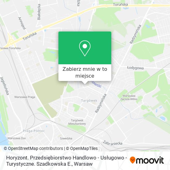 Mapa Horyzont. Przedsiębiorstwo Handlowo - Usługowo - Turystyczne. Szadkowska E.