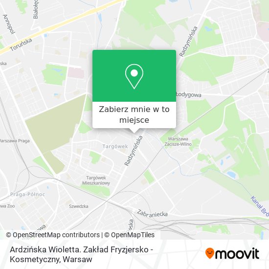 Mapa Ardzińska Wioletta. Zakład Fryzjersko - Kosmetyczny