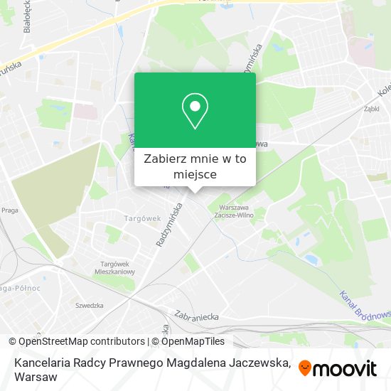 Mapa Kancelaria Radcy Prawnego Magdalena Jaczewska