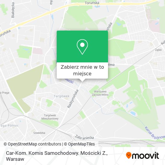 Mapa Car-Kom. Komis Samochodowy. Mościcki Z.