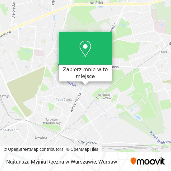 Mapa Najtańsza Myjnia Ręczna w Warszawie