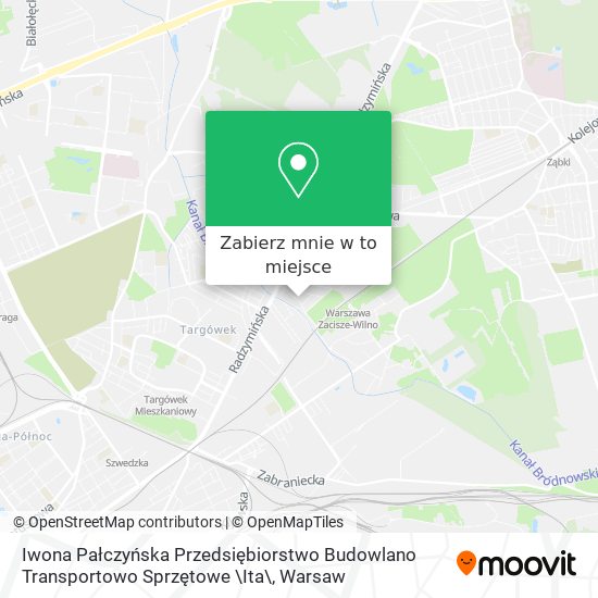 Mapa Iwona Pałczyńska Przedsiębiorstwo Budowlano Transportowo Sprzętowe \Ita\