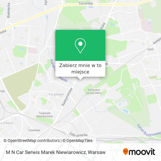 Mapa M N Car Serwis Marek Niewiarowicz