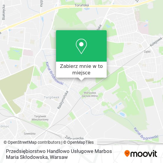 Mapa Przedsiębiorstwo Handlowo Usługowe Marbos Maria Skłodowska