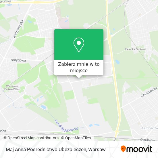 Mapa Maj Anna Pośrednictwo Ubezpieczeń