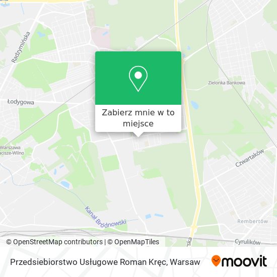 Mapa Przedsiebiorstwo Usługowe Roman Kręc