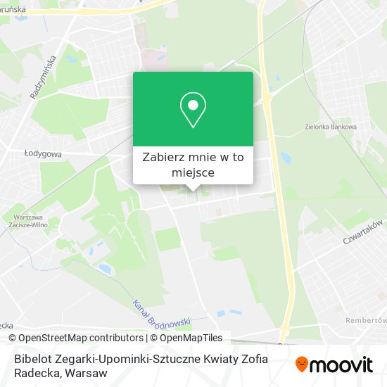 Mapa Bibelot Zegarki-Upominki-Sztuczne Kwiaty Zofia Radecka