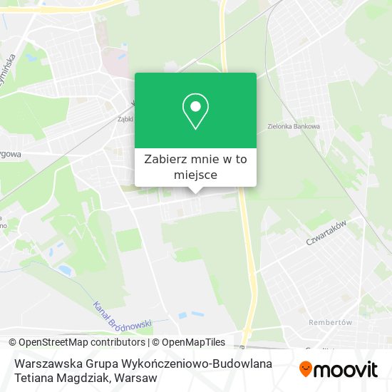 Mapa Warszawska Grupa Wykończeniowo-Budowlana Tetiana Magdziak