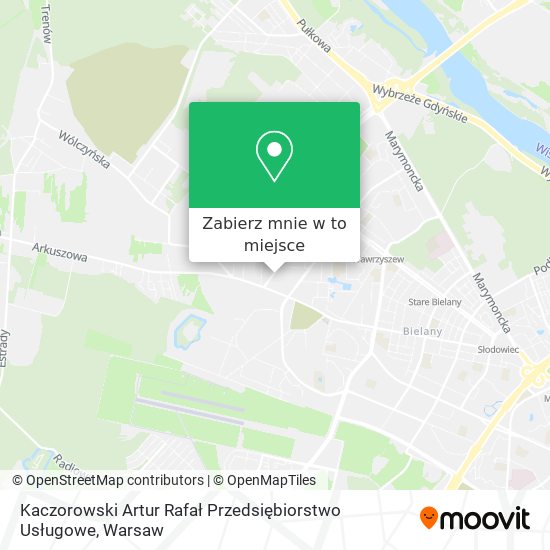 Mapa Kaczorowski Artur Rafał Przedsiębiorstwo Usługowe