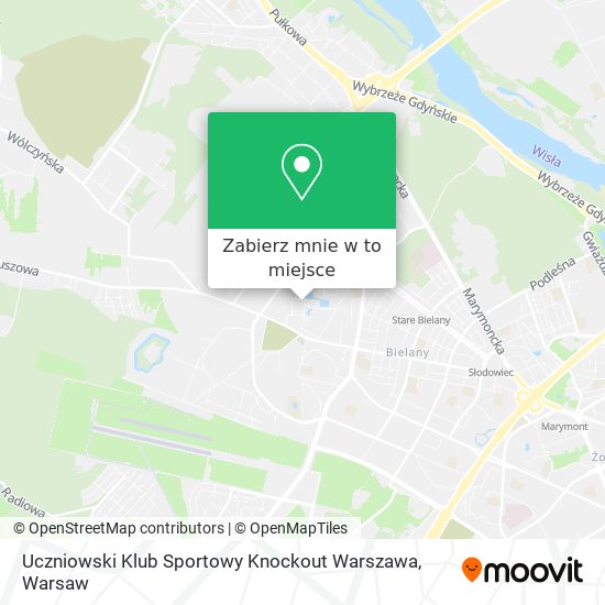 Mapa Uczniowski Klub Sportowy Knockout Warszawa