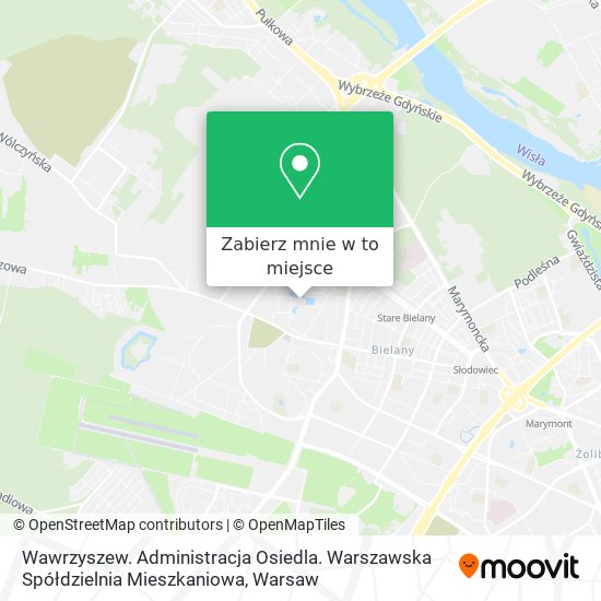 Mapa Wawrzyszew. Administracja Osiedla. Warszawska Spółdzielnia Mieszkaniowa