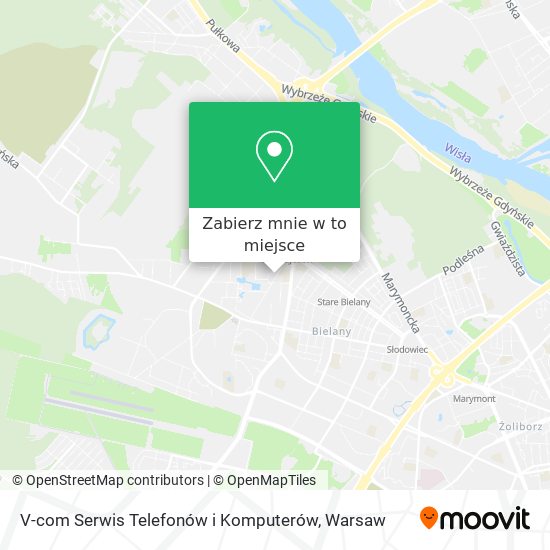 Mapa V-com Serwis Telefonów i Komputerów