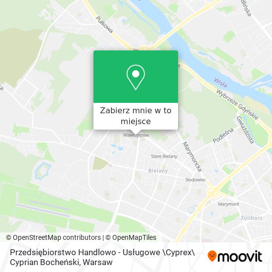 Mapa Przedsiębiorstwo Handlowo - Usługowe \Cyprex\ Cyprian Bocheński