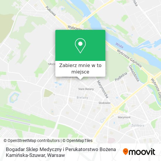 Mapa Bogadar Sklep Medyczny i Perukatorstwo Bożena Kamińska-Szuwar