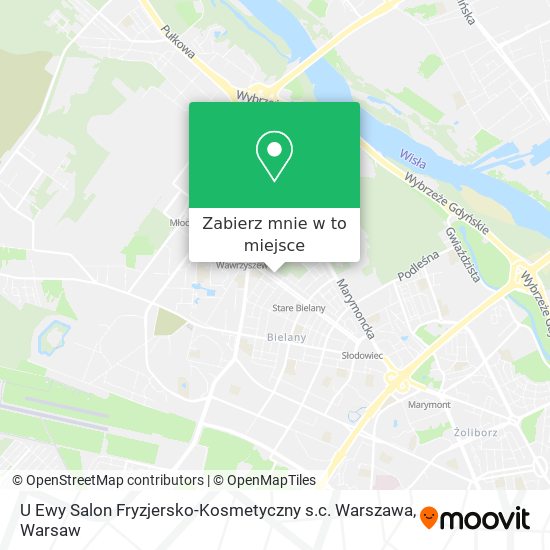 Mapa U Ewy Salon Fryzjersko-Kosmetyczny s.c. Warszawa