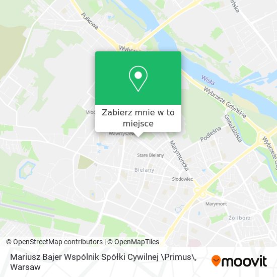 Mapa Mariusz Bajer Wspólnik Spółki Cywilnej \Primus\