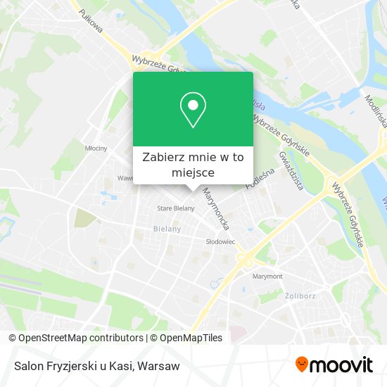 Mapa Salon Fryzjerski u Kasi