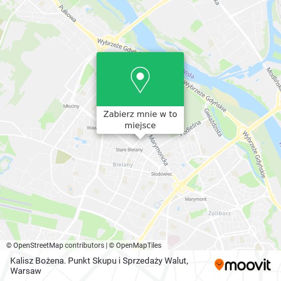 Mapa Kalisz Bożena. Punkt Skupu i Sprzedaży Walut