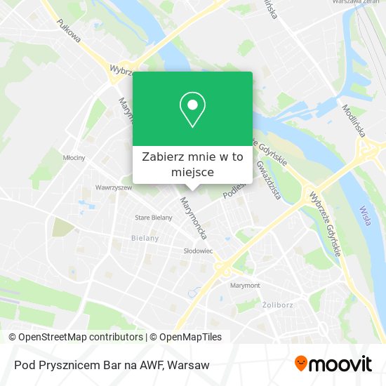 Mapa Pod Prysznicem Bar na AWF