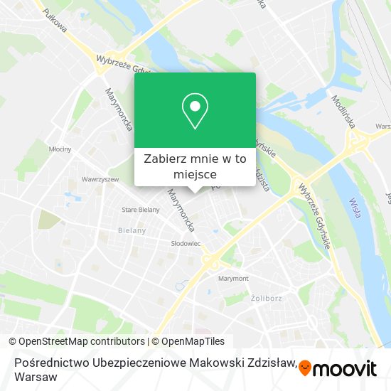 Mapa Pośrednictwo Ubezpieczeniowe Makowski Zdzisław